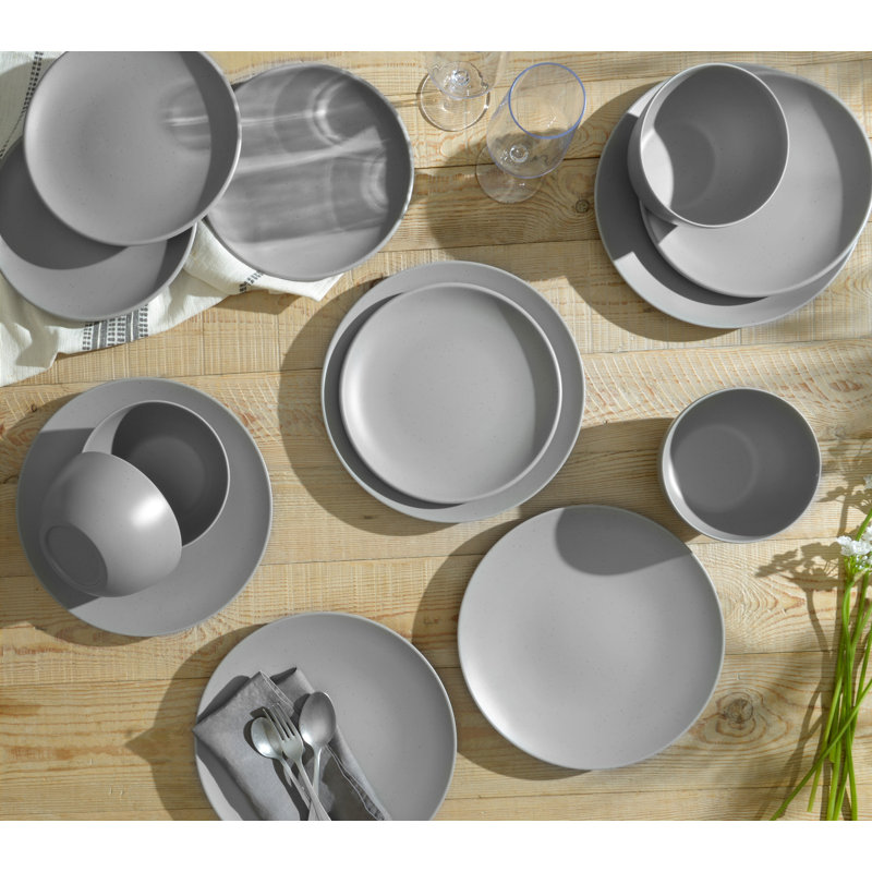 222 Fifth Bryce 12 Piece Melamine Dinnerware Set, Service for 4 & Reviews Wayfair Canada